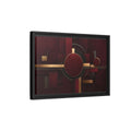 Side Mockup 6. Abstract Geometric Forms Burgundy Gold shown as stretched canvas wall art