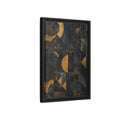 Side Mockup 6. Abstract Geometric Shapes Black And Gold Geometric shown as stretched canvas wall art