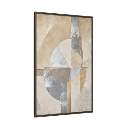 Side Mockup 8. Abstract Geometric Shapes Neutral Abstract shown as stretched canvas wall art