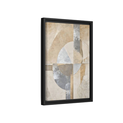 Side Mockup 6. Abstract Geometric Shapes Neutral Abstract shown as stretched canvas wall art