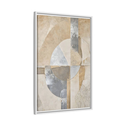 Side Mockup 10. Abstract Geometric Shapes Neutral Abstract shown as stretched canvas wall art