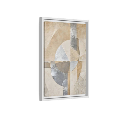 Side Mockup 4. Abstract Geometric Shapes Neutral Abstract shown as stretched canvas wall art