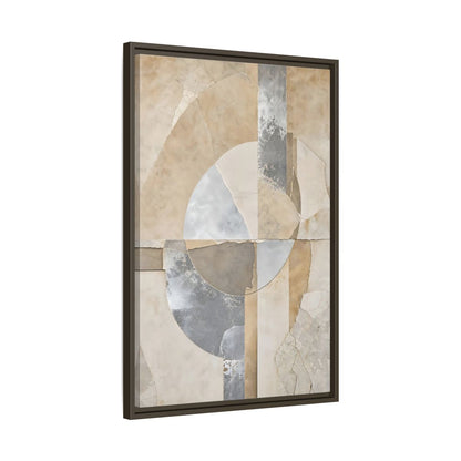 Side Mockup 11. Abstract Geometric Shapes Neutral Abstract shown as stretched canvas wall art