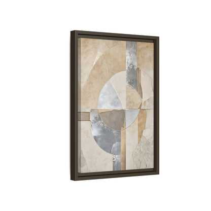 Side Mockup 5. Abstract Geometric Shapes Neutral Abstract shown as stretched canvas wall art