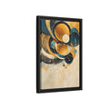 Side Mockup 6. Abstract Geometric Shapes Teal Gold Abstract shown as stretched canvas wall art