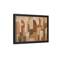 Side Mockup 6. Abstract Geometric Shapes Terracotta Geometric shown as stretched canvas wall art