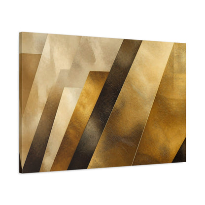 Main Mockup. Abstract Gold Bands Accent shown as canvas print