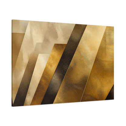 Side Mockup 1. Abstract Gold Bands Accent shown as canvas print