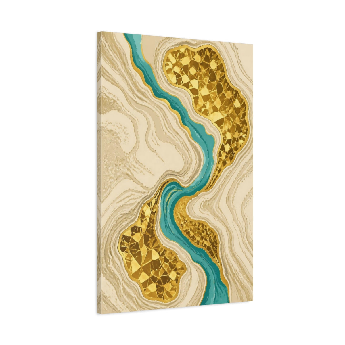 Main Mockup. Abstract Gold Geode shown as canvas print