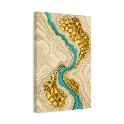 Side Mockup 4. Abstract Gold Geode shown as canvas print