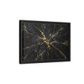 Side Mockup 6. Abstract Gold Marble Black And Gold shown as stretched canvas wall art