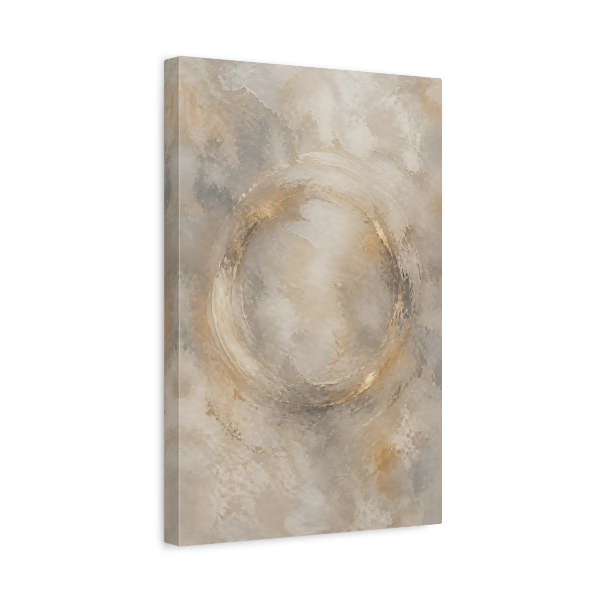 Side Mockup 4. Abstract Gold Ring shown as canvas print