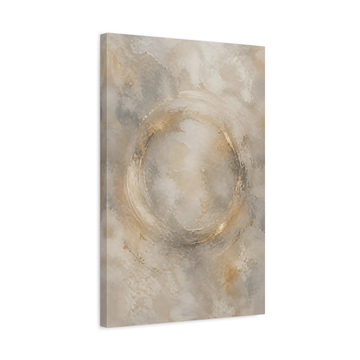 Side Mockup 3. Abstract Gold Ring shown as canvas print