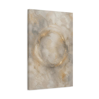 Side Mockup 3. Abstract Gold Ring shown as canvas print