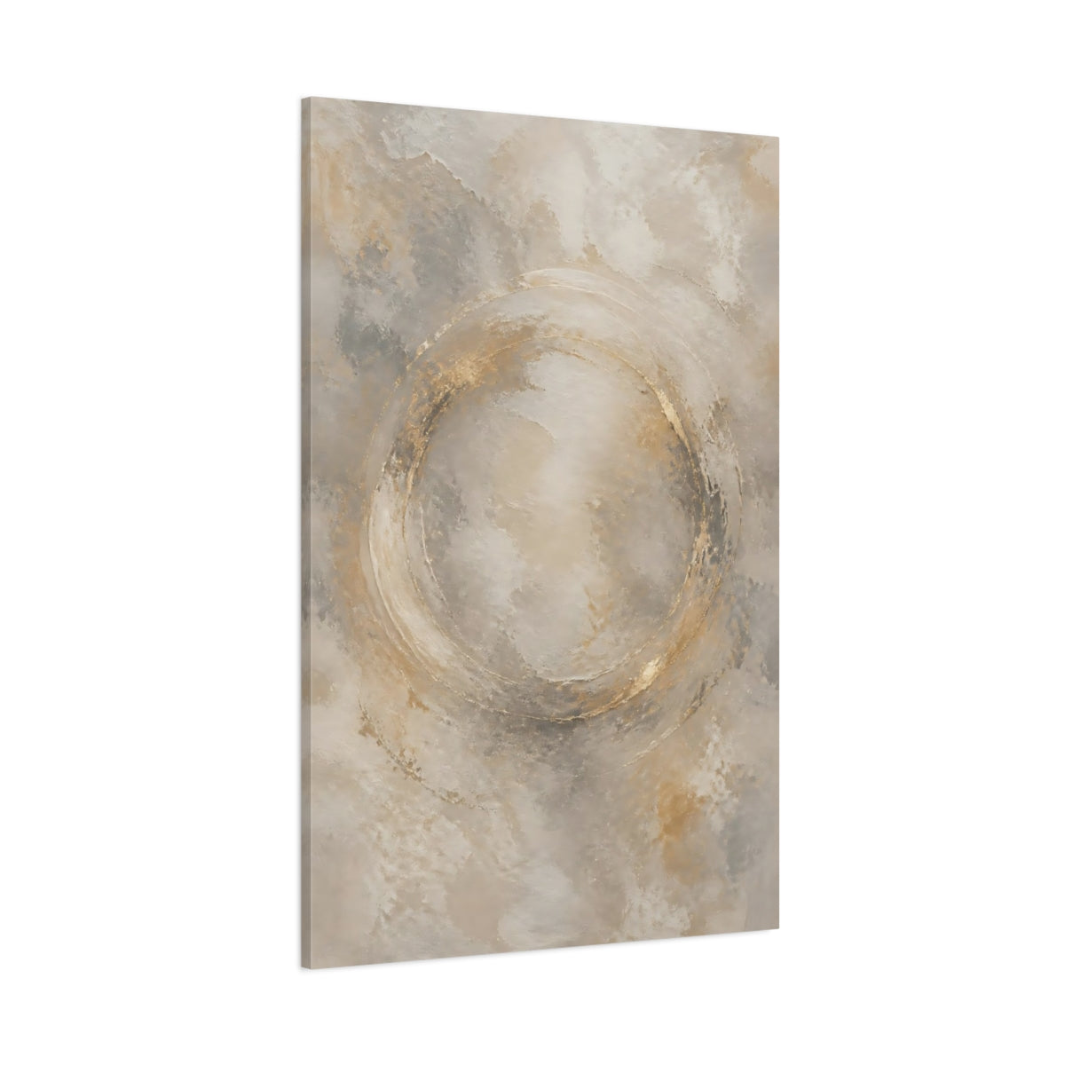 Side Mockup 1. Abstract Gold Ring shown as canvas print