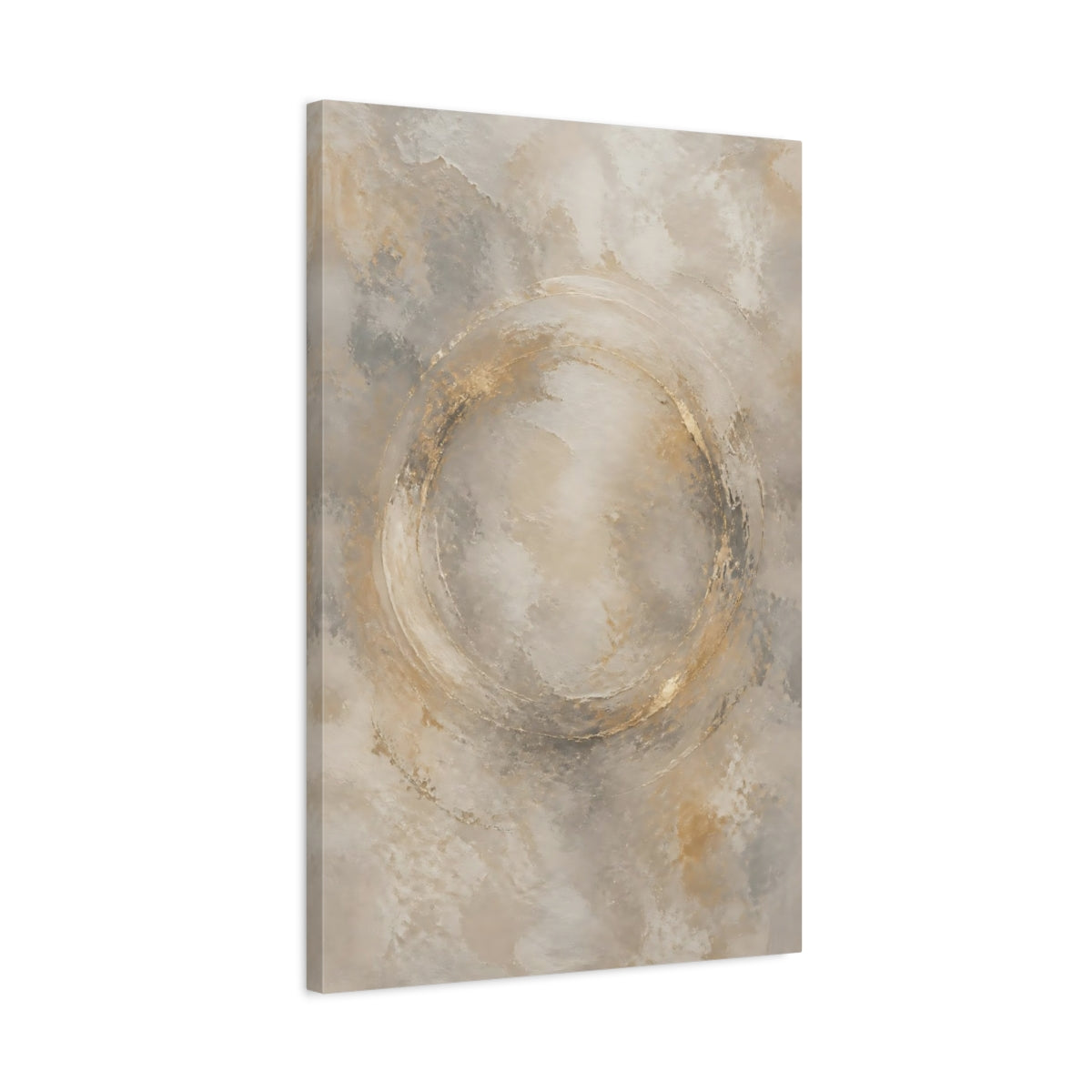 Side Mockup 2. Abstract Gold Ring shown as canvas print