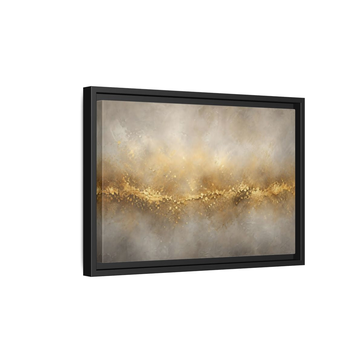 Side Mockup 6. Abstract Gold Texture Gold And Gray shown as stretched canvas wall art