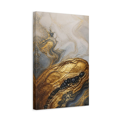 Side Mockup 4. Abstract Gold Vein Accent shown as canvas print