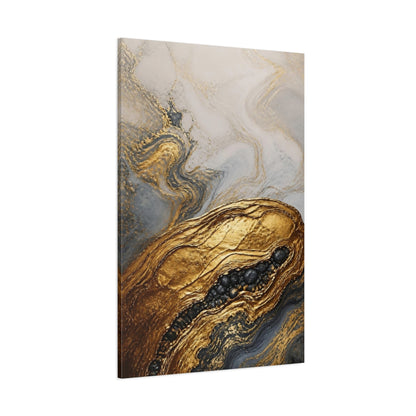 Side Mockup 1. Abstract Gold Vein Accent shown as canvas print