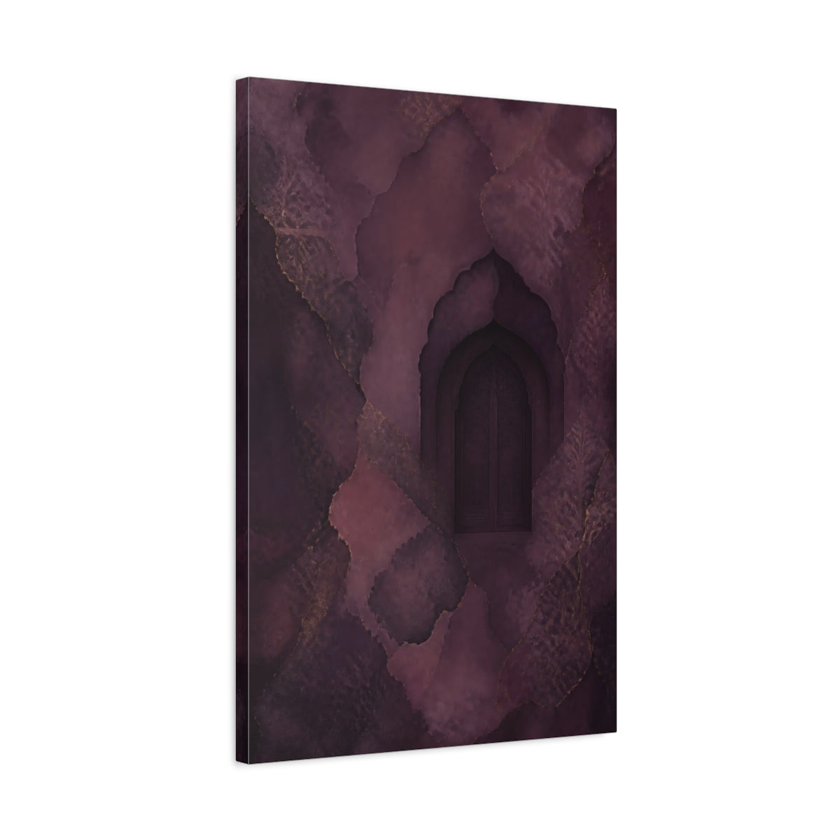 Side Mockup 2. Abstract Hidden Doorway shown as canvas print