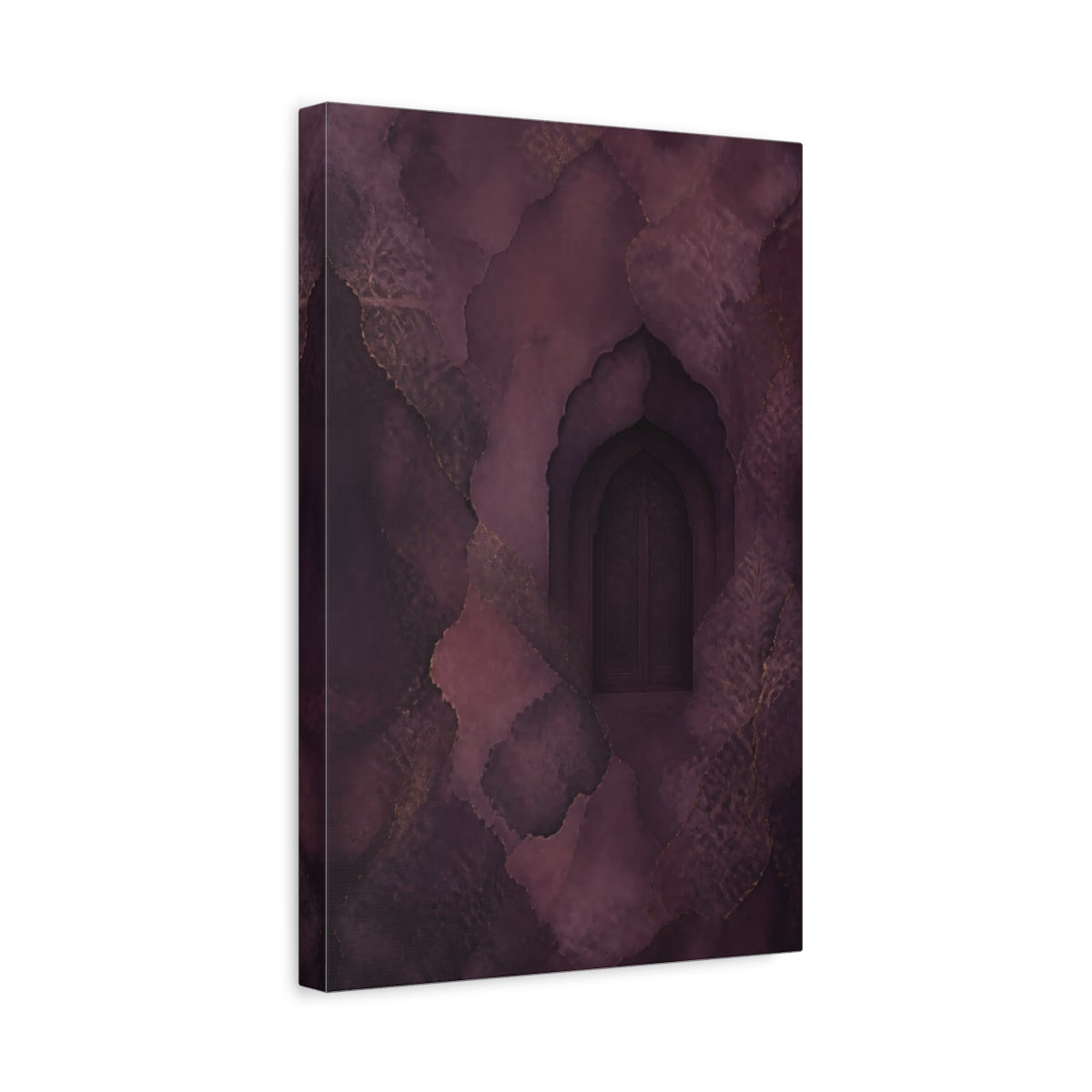 Side Mockup 4. Abstract Hidden Doorway shown as canvas print