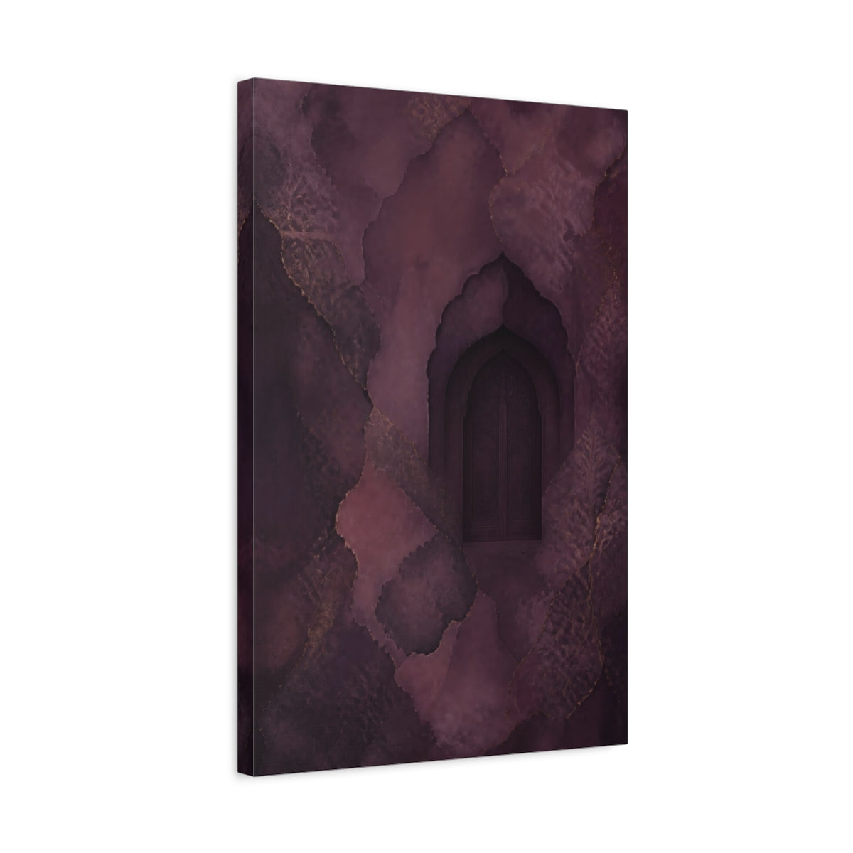 Side Mockup 3. Abstract Hidden Doorway shown as canvas print