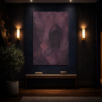 Mockup 4. Abstract Hidden Doorway shown as canvas print