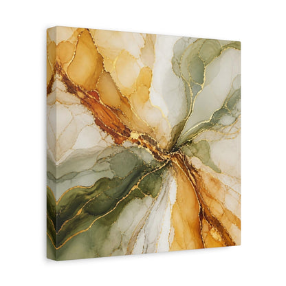 Side Mockup 8. Abstract Ink Blooms shown as canvas print