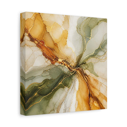 Side Mockup 9. Abstract Ink Blooms shown as canvas print