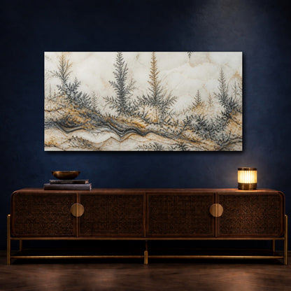 Mockup 4. Abstract Limestone Dendrites shown as canvas print