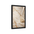 Side Mockup 6. Abstract Liquid Splash Cream Gold Splash shown as stretched canvas wall art
