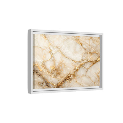 Side Mockup 4. Abstract Marble Gold Marble shown as stretched canvas wall art