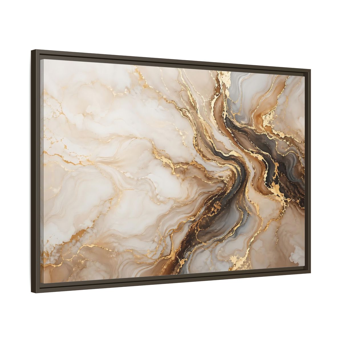 Main Mockup. Abstract Marble Gold Marble Abstract shown as stretched canvas wall art