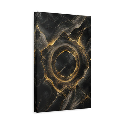 Side Mockup 4. Abstract Marble Ring shown as canvas print