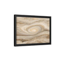 Side Mockup 6. Abstract Marble Swirl Beige Gold Swirl shown as stretched canvas wall art