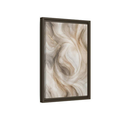 Side Mockup 5. Abstract Marble Swirl shown as framed canvas print