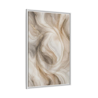 Side Mockup 9. Abstract Marble Swirl shown as framed canvas print