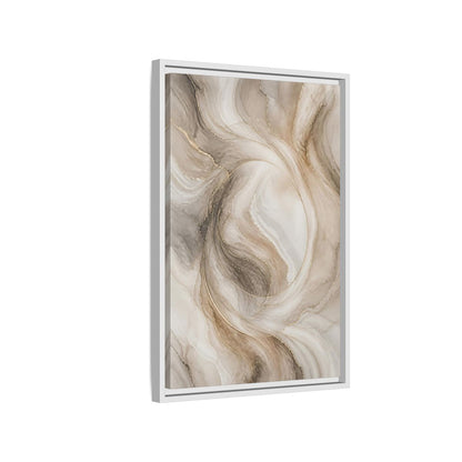 Side Mockup 1. Abstract Marble Swirl shown as framed canvas print