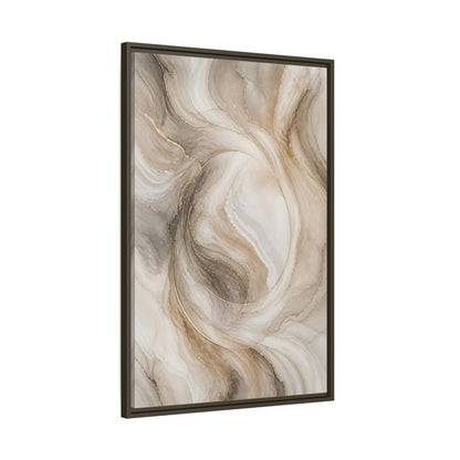 Main Mockup. Abstract Marble Swirl shown as framed canvas print