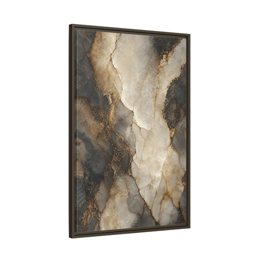 Main Mockup. Abstract Marble Texture Gold Marble shown as stretched canvas wall art