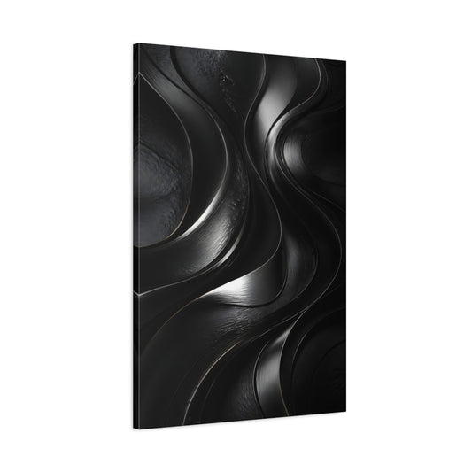 Main Mockup. Abstract Metal Ribbon Flow shown as canvas print
