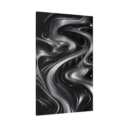 Side Mockup 1. Abstract Metallic Bridge Flow shown as canvas print