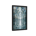 Side Mockup 6. Abstract Mirrored Tunnel Mirrored Trees shown as stretched canvas wall art