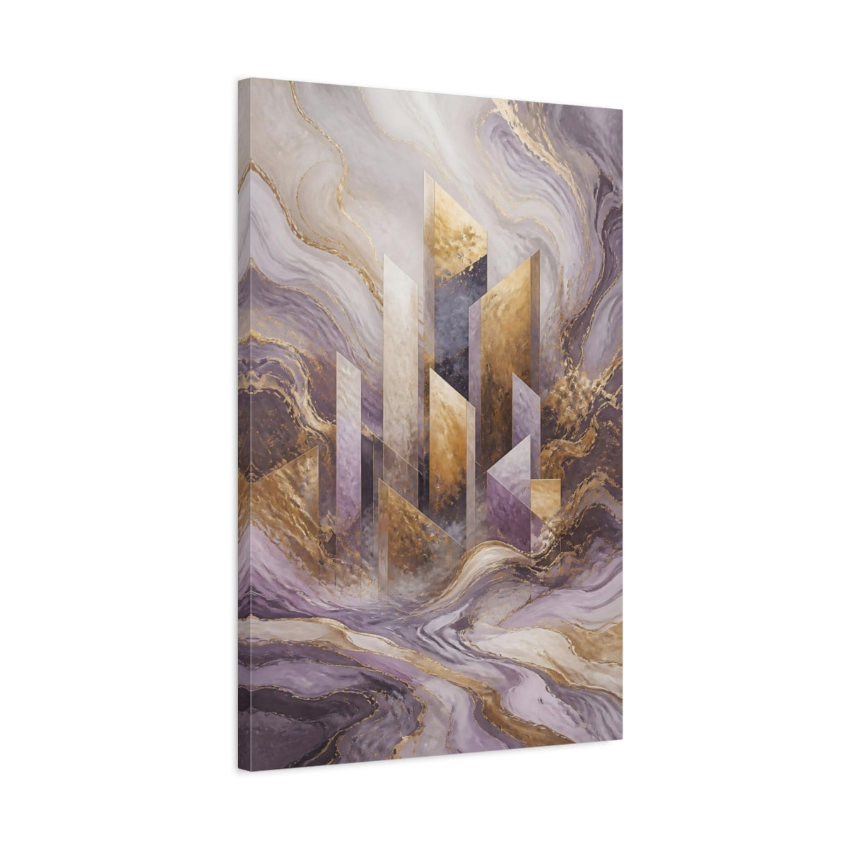 Side Mockup 2. Abstract Monolith Accent shown as canvas print