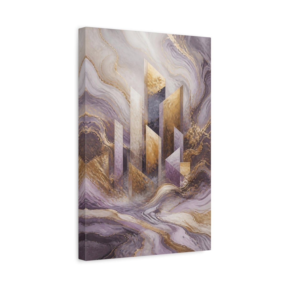 Side Mockup 4. Abstract Monolith Accent shown as canvas print