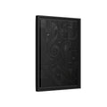 Side Mockup 6. Abstract Musical Symbols Black Musical Art shown as stretched canvas wall art