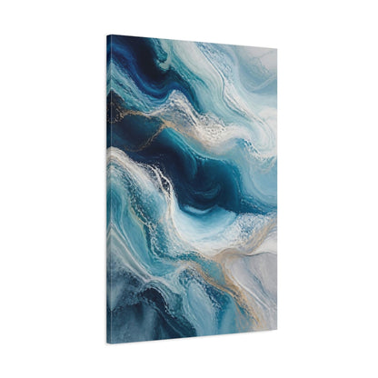 Main Mockup. Abstract Ocean Waves shown as canvas print