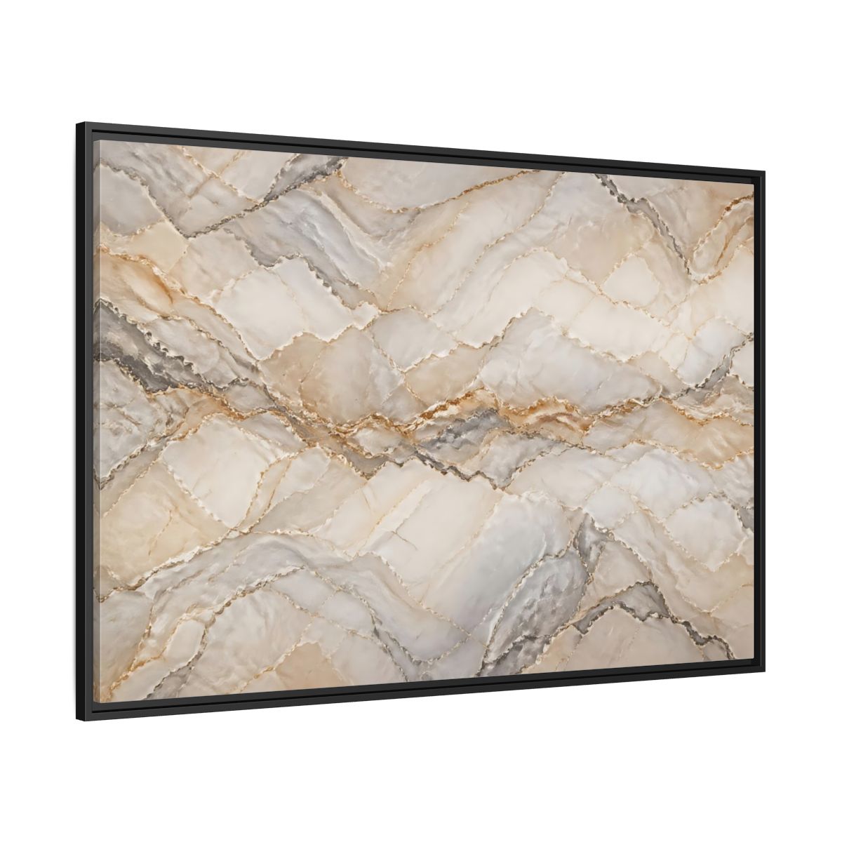 Side Mockup 12. Abstract Onyx Marble Onyx Marble Pattern shown as stretched canvas wall art