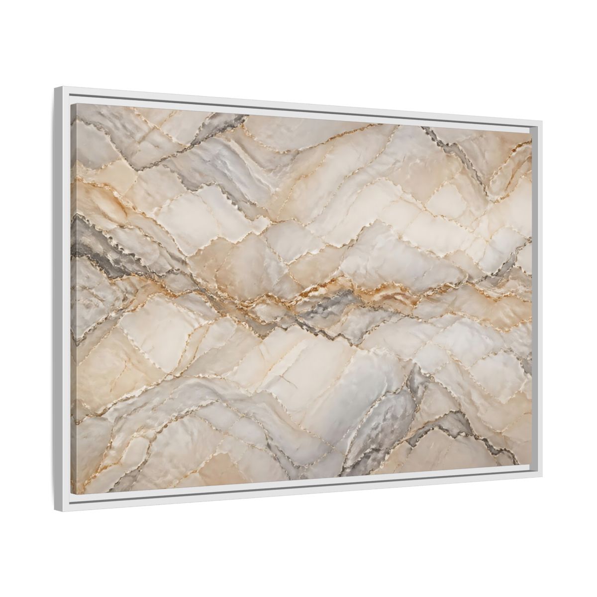 Side Mockup 9. Abstract Onyx Marble Onyx Marble Pattern shown as stretched canvas wall art