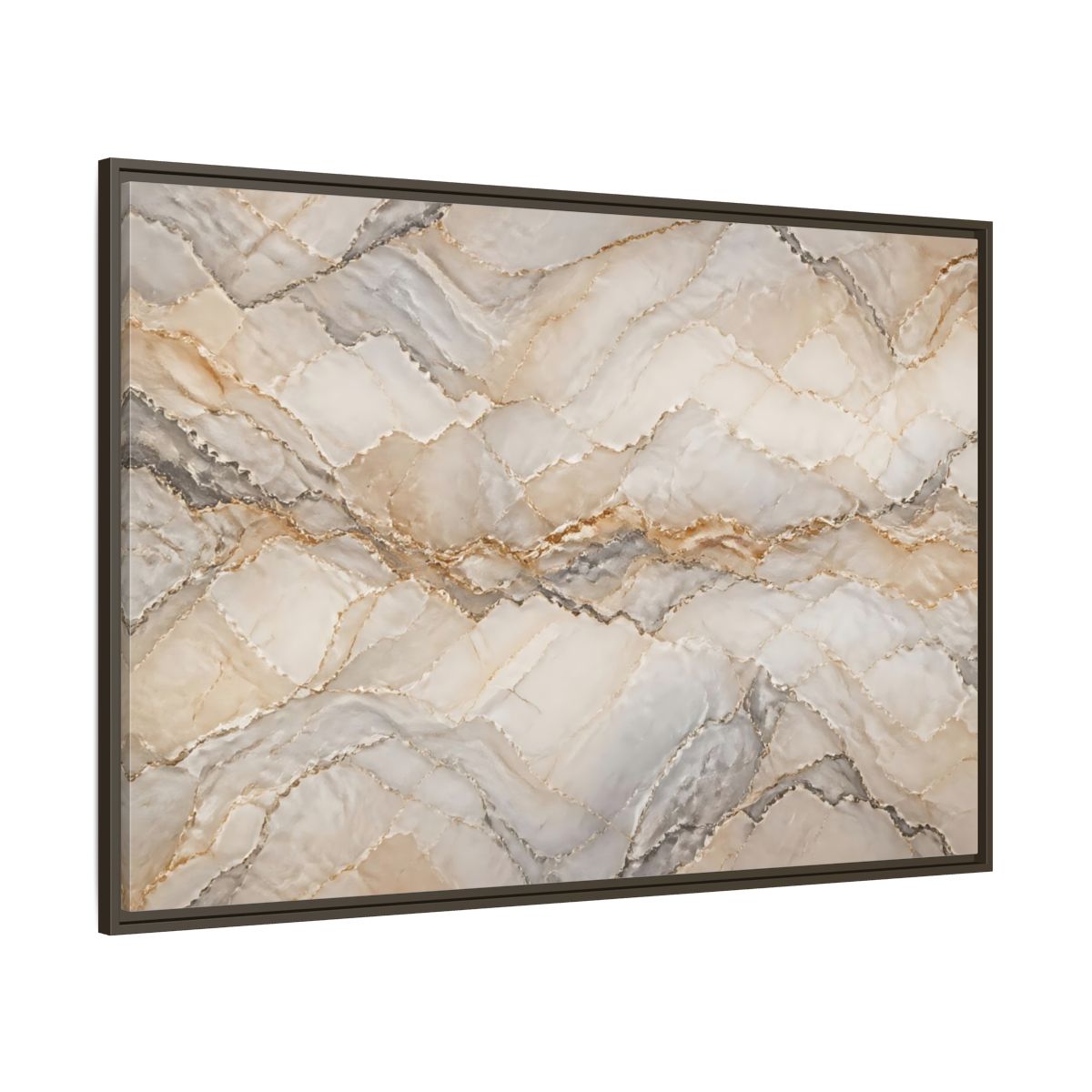 Side Mockup 8. Abstract Onyx Marble Onyx Marble Pattern shown as stretched canvas wall art
